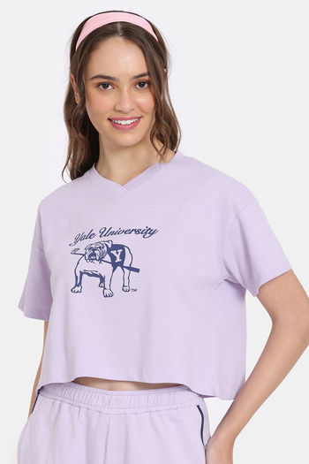 Buy Rosaline Yale University Easy Movement Relaxed Top - Pastel Lilac